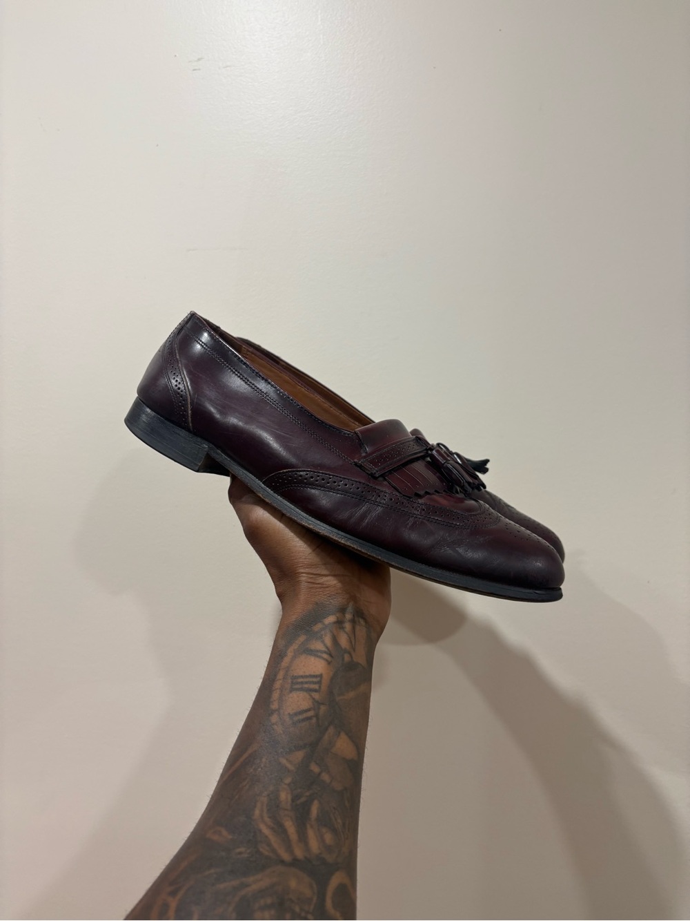 Vintage Leather Tassel Loafers